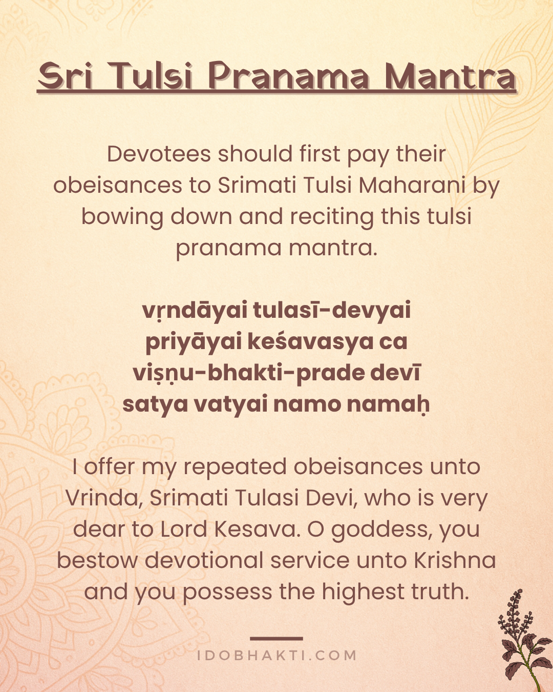 Tulasi Final