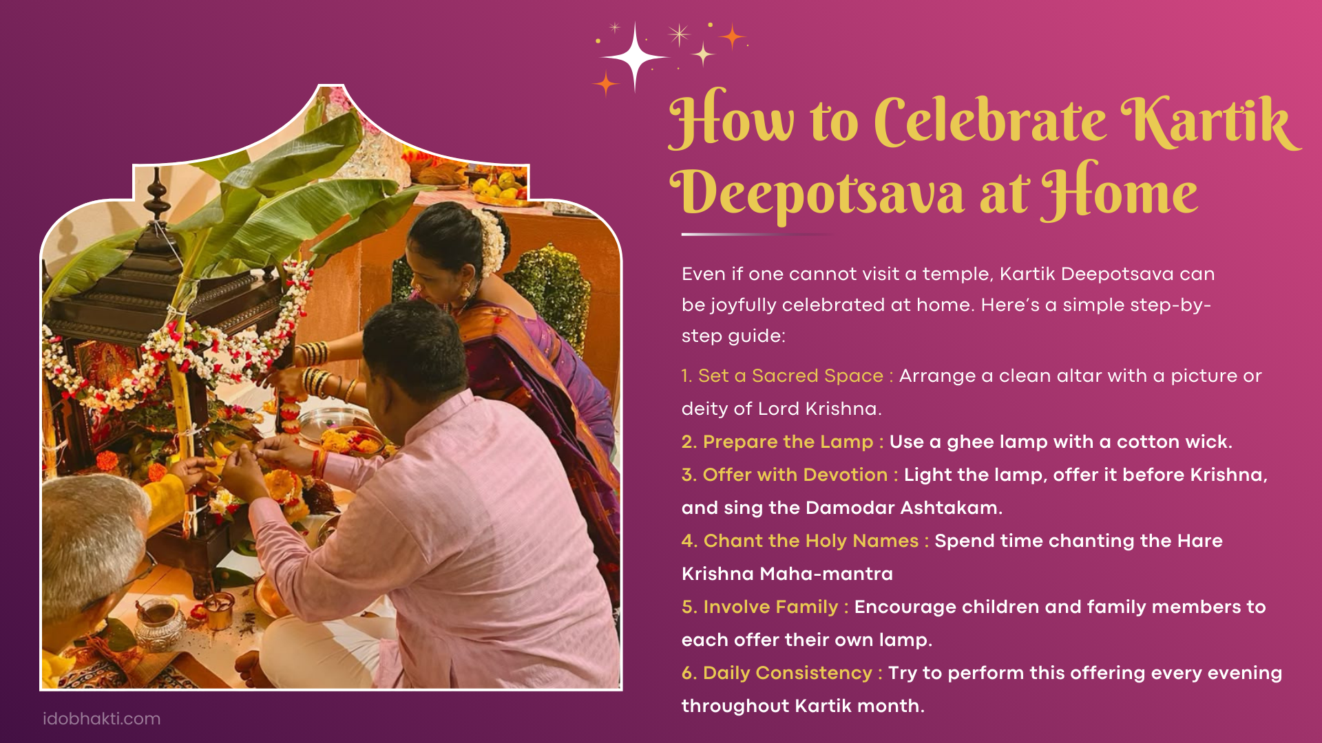 How to Celebrate Kartik Deepotsava at Home
